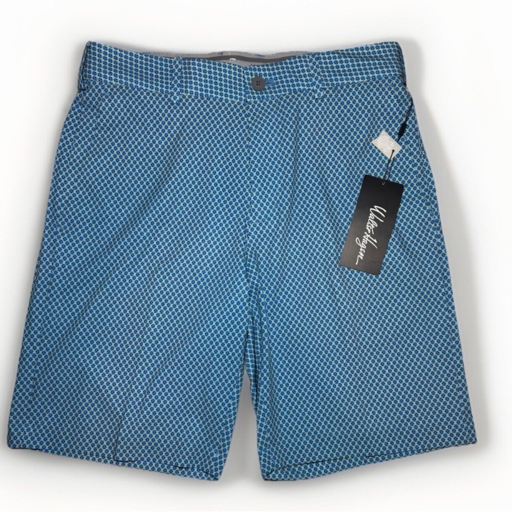 NWT $70 Walter Hagen 9” Stretch Performance Perfect 11 Golf Shorts Size 30 blue